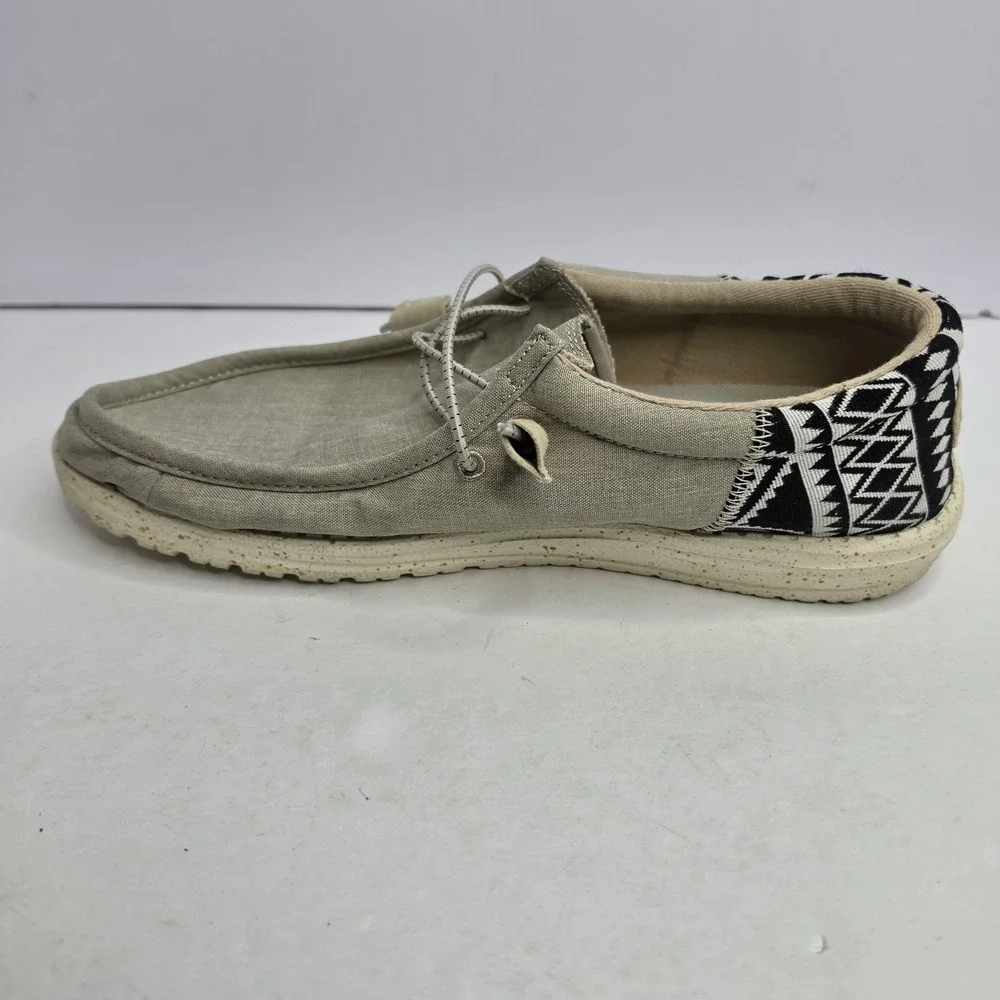 Hey Dude Wally Funk Jacquard Size M 12 Beige Mens